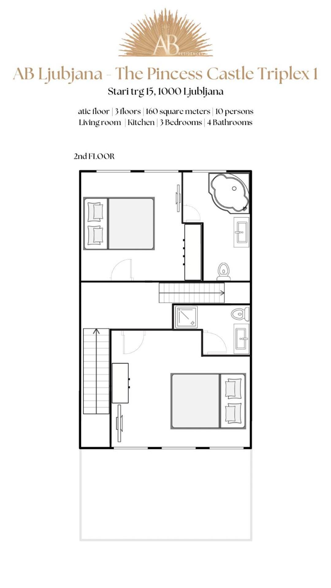 Apartma Ab - The Princess Castle Triplex *